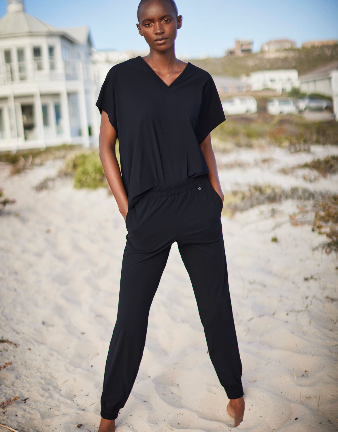 Uniqlo jersey jumpsuit clearance